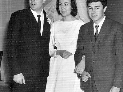 flix6b  BODA EMILIA I JOAN: JOAN SANASA, EMILIA MATEU I RAMON FLIX PERE.