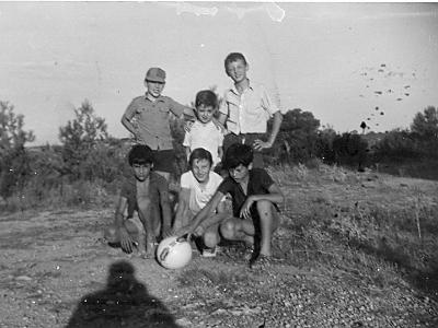 camil0005  DANIEL SIMÓ, FERNANDO DE BARCELONA I EL SISCO MARTÍ. SENTATS: BERNARDO ROYO, CAMILO SIMÓ I (?).