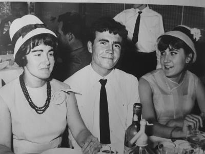 Maig1965  ROSER RAMIS I MIQUEL, SALVADOR JOVELLS I PERE I RAMONA ORÓ I MIQUEL A LA BODA DE LA DOLORS JOVELLS I RAMON RAMIS. MAIG 1965.