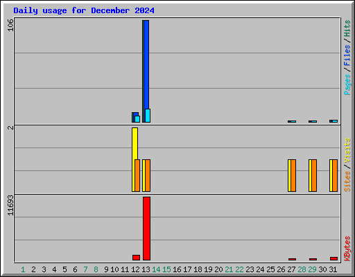 Daily usage for December 2024