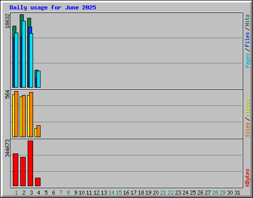 Daily usage for June 2025