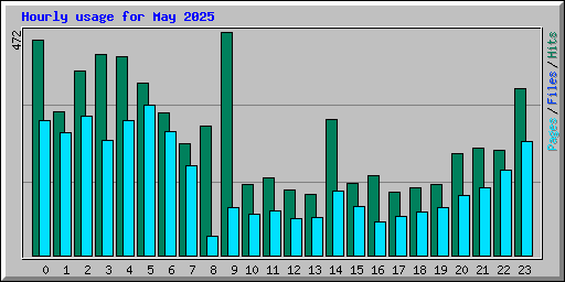 Hourly usage for May 2025